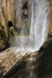 KYRGYZSTAN: Arslanbob (Арсланбоб), The smaller of two waterfalls