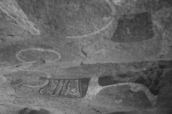 SOMALILAND: Laas Geel, bull with particularly detailed neck decorations